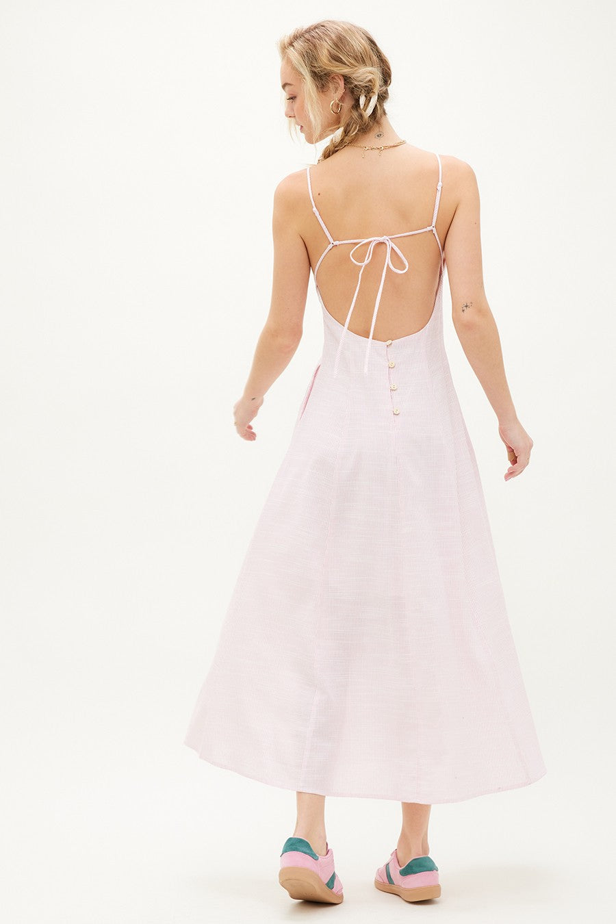 Striped Linen Maxi Dress