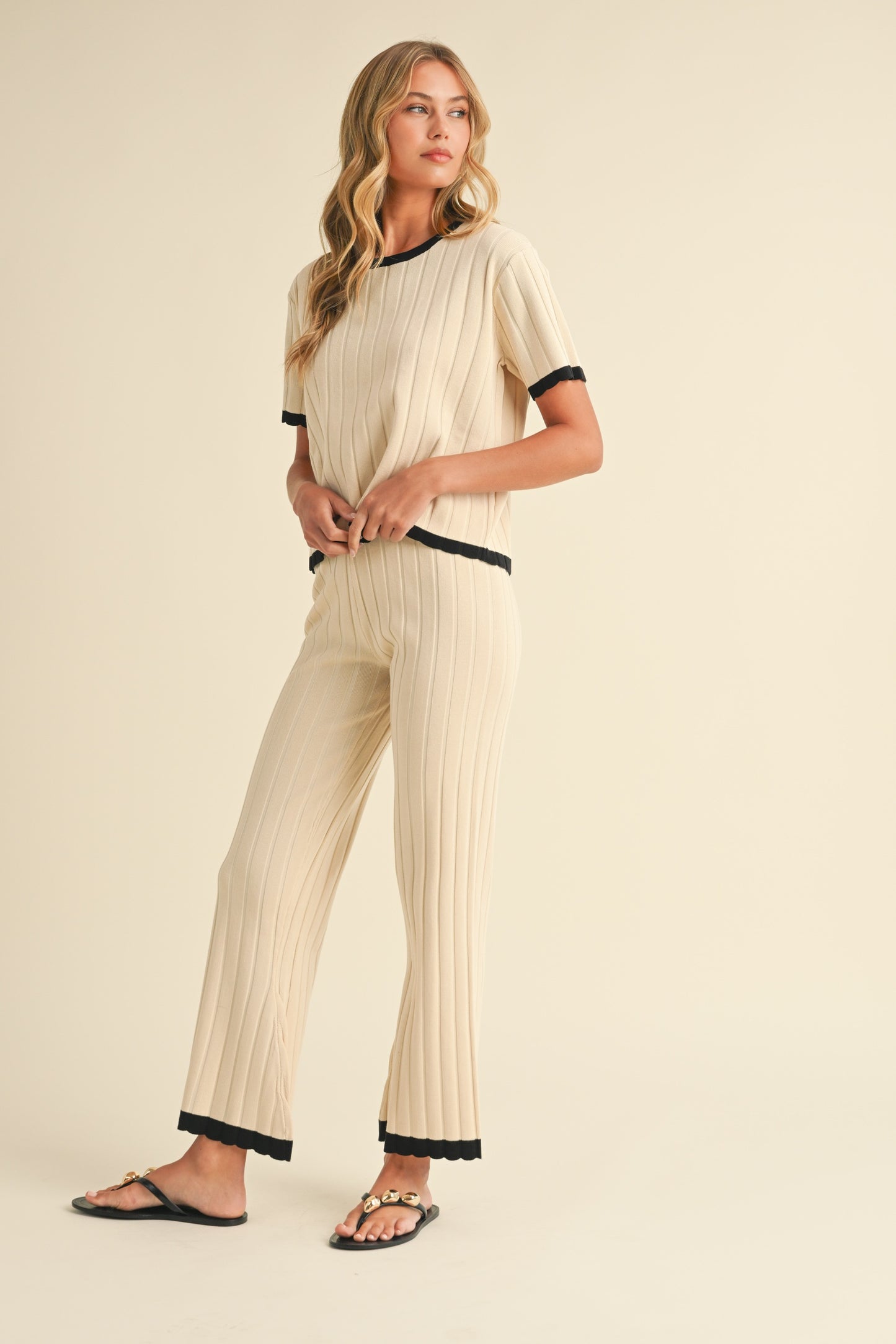 Knitted Pant Suit Set