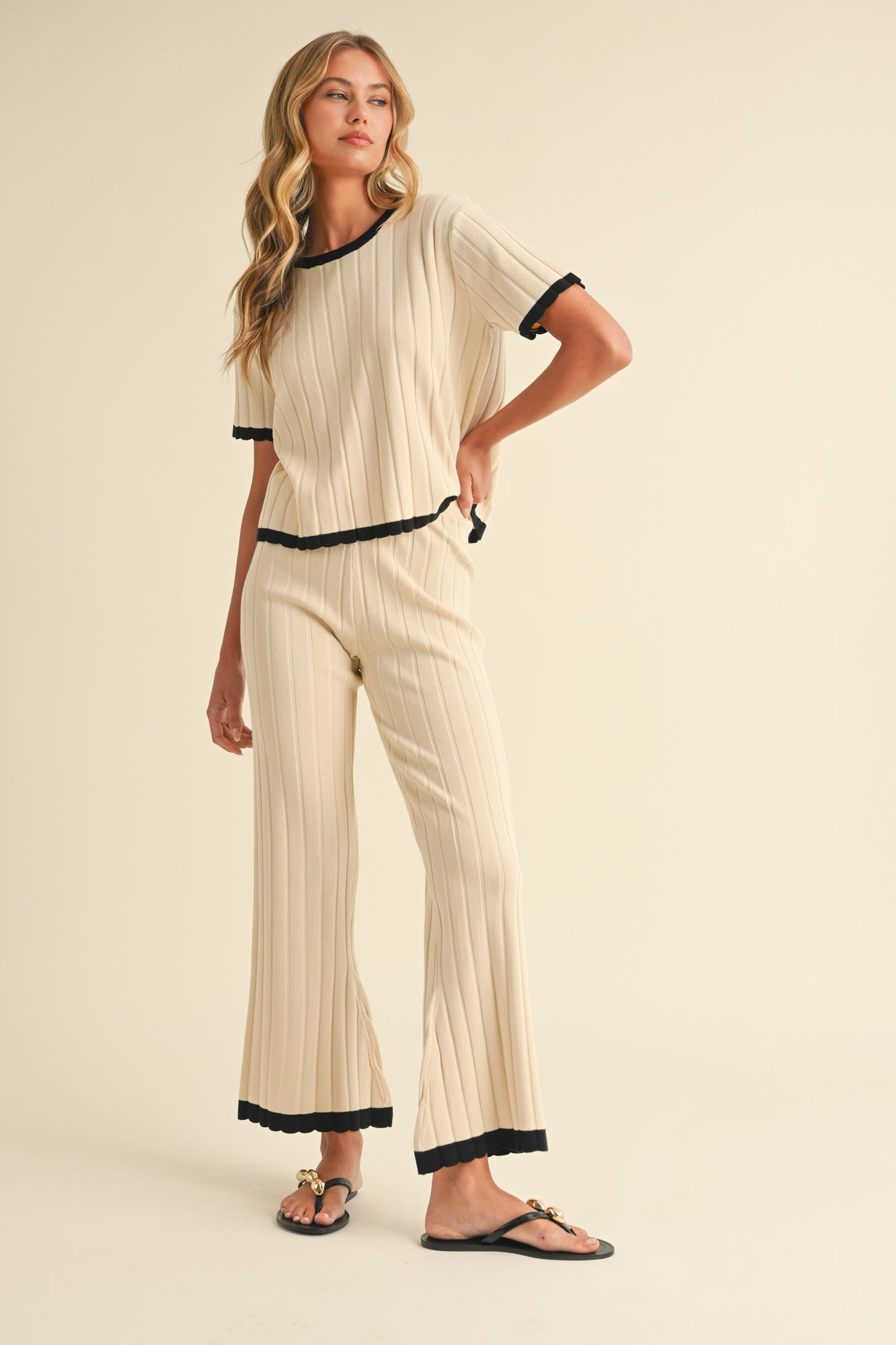 Knitted Pant Suit Set