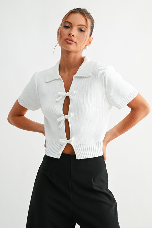 White Bow Top
